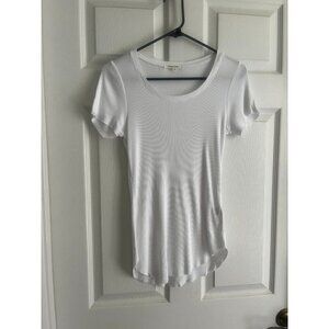 Cotton Citizen Womens White T-shirt Ribbed